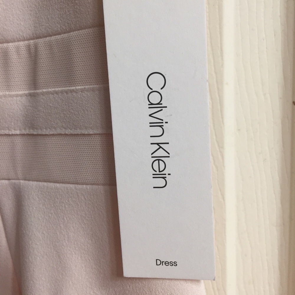 NWT Calvin Klein Fit Flare Sleeveless Dress Pink 8 - Picture 10 of 13
